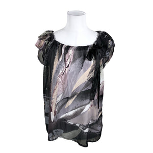 Unisex Oxmo - Lühikeste käistega pluus, suurus 38 - Hall (1)