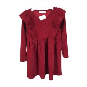 Unisex Mingnelin - Pidulik kleit, suurus 116 - 122 - Punane (1)