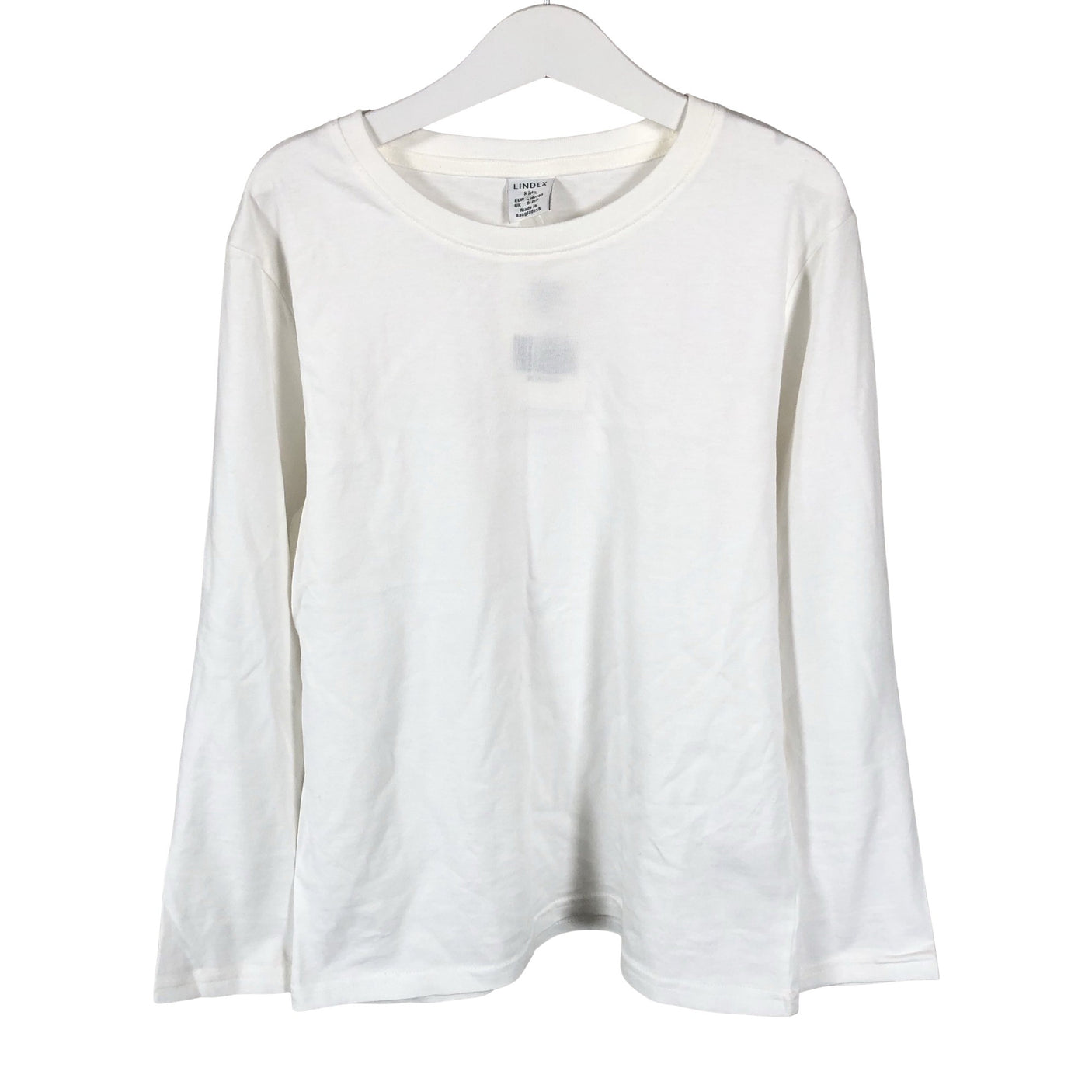 Unisex Lindex - Trikotaažist pluus, suurus 134 - 140 - Valge (1)