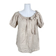Unisex Peura - Lühikeste käistega pluus, suurus 38 - Beige ()