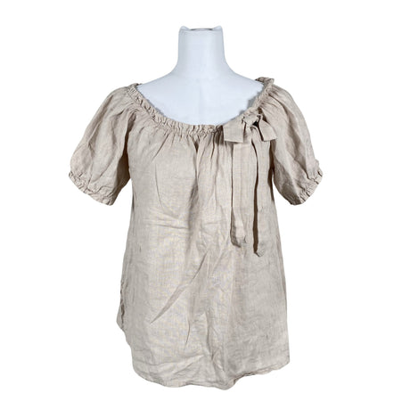 Unisex Peura - Lühikeste käistega pluus, suurus 38 - Beige ()