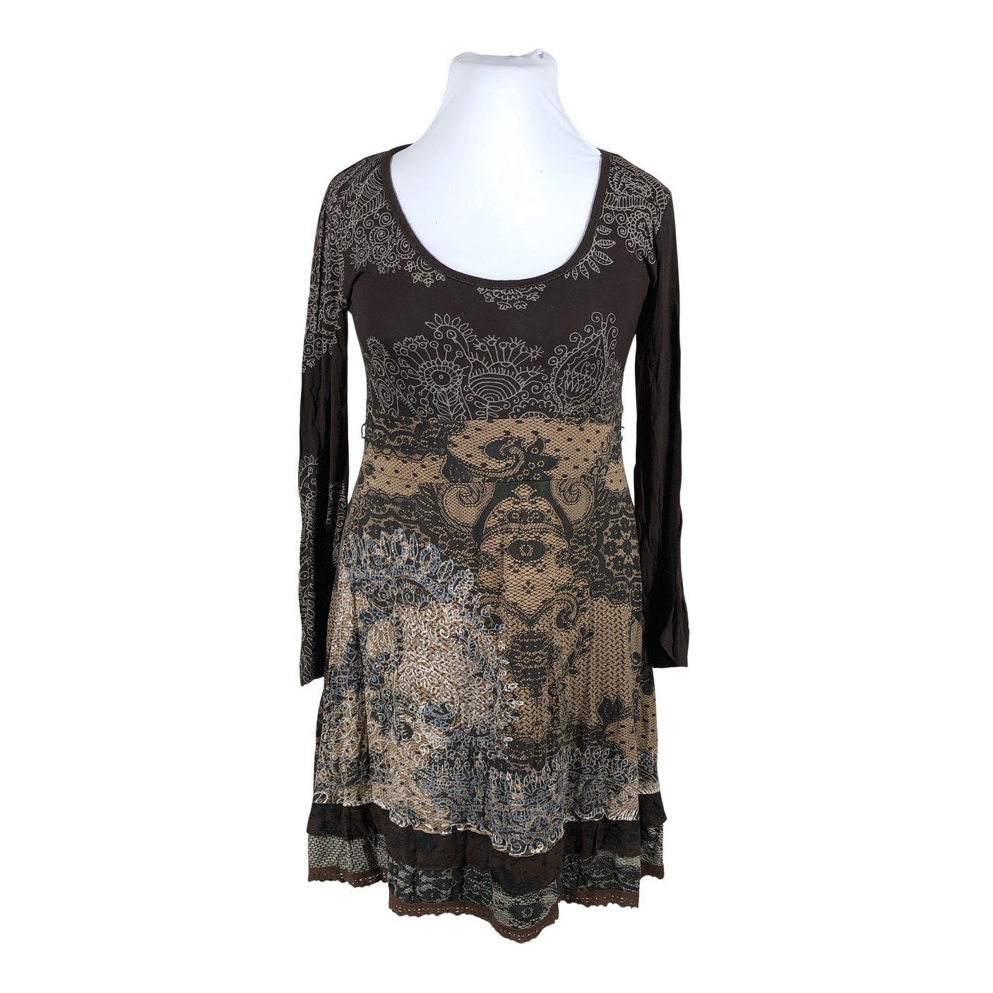Unisex Desigual - Trikotaažist kleit, suurus 42 - Pruun (1)