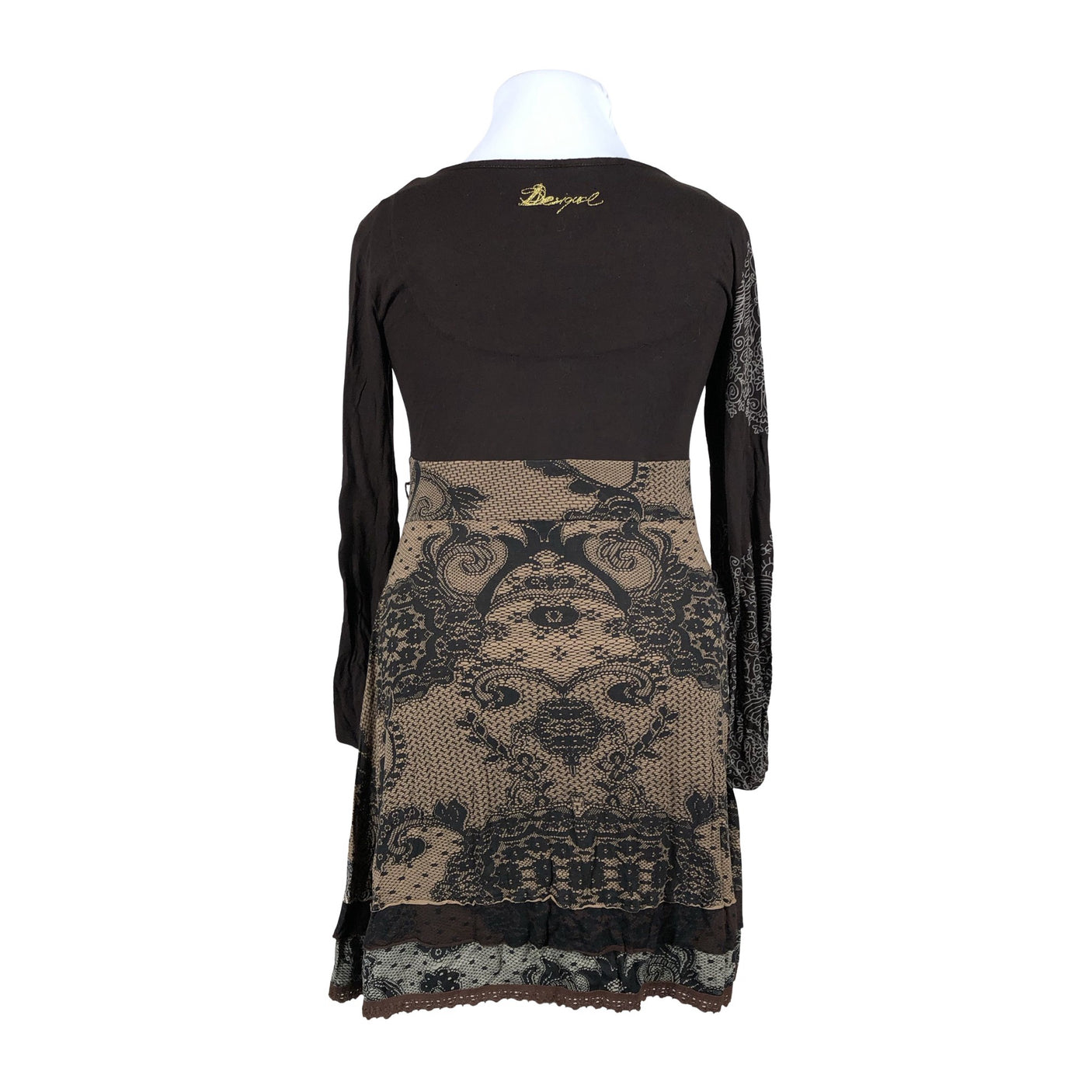 Unisex Desigual - Trikotaažist kleit, suurus 42 - Pruun (2)