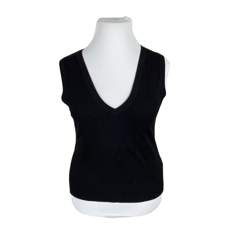 Unisex Fransa - Kootud vest, suurus 38 - Must ()