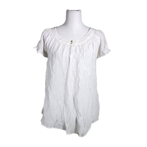Unisex Saint Tropez - Lühikeste käistega pluus, suurus 40 - Valge (1)
