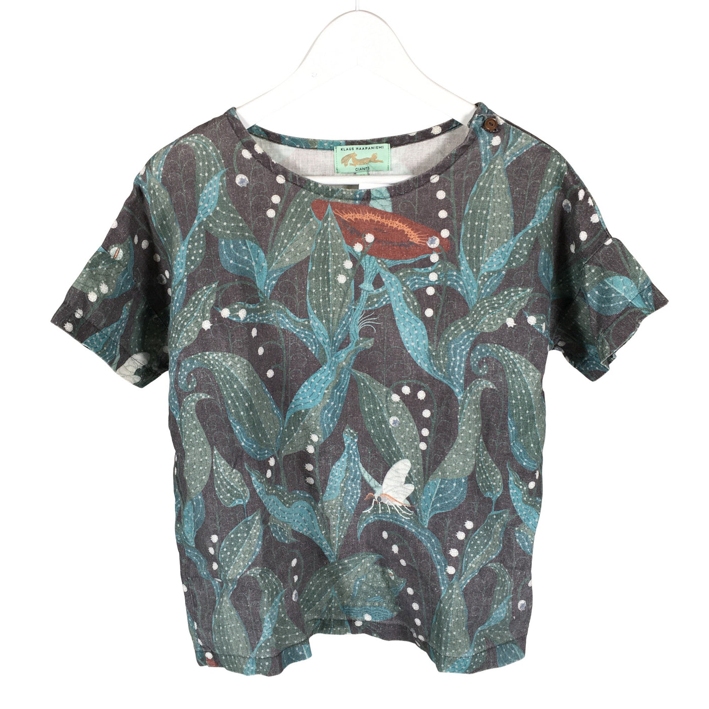 Unisex Klaus Haapaniemi - Lühikeste käistega pluus, suurus 158 - 164 - Roheline (1)