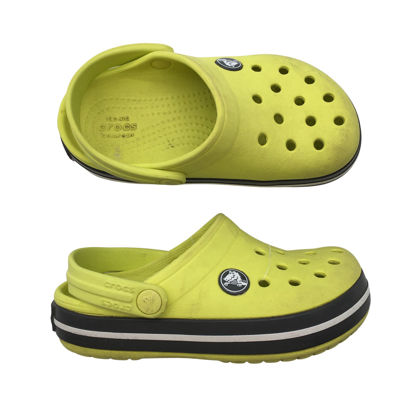 Unisex Crocs - Lahtise kannaga jalanõud, suurus 25 - Kollane (1)