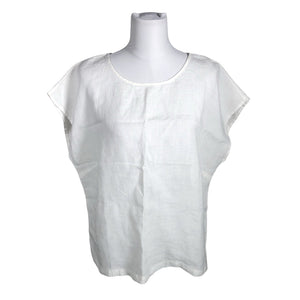 Unisex Nanso - Lühikeste käistega pluus, suurus 38 - Valge (1)
