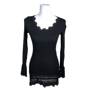 Unisex Rosemunde - Trikotaažist pluus, suurus 38 - Must (1)