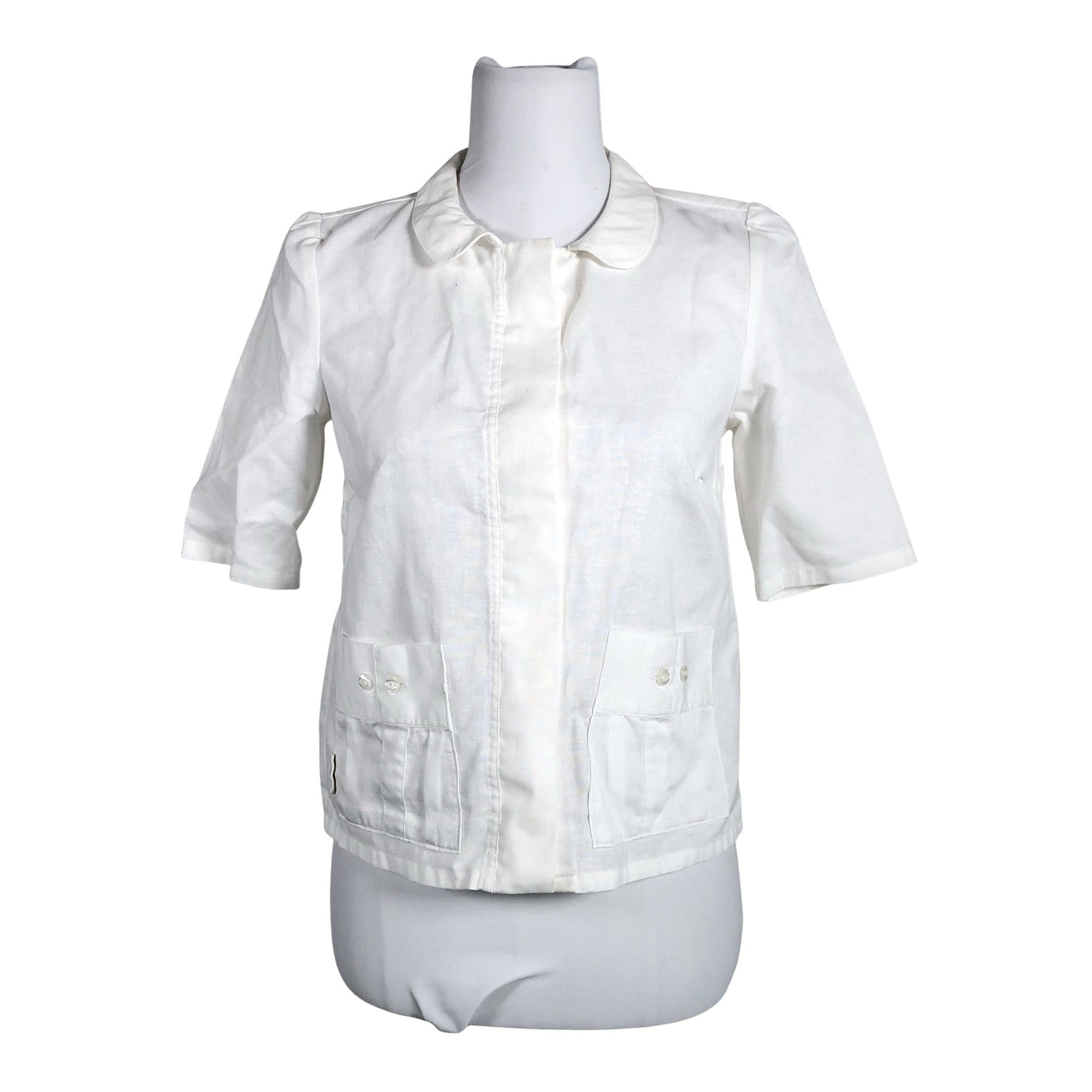 Unisex Globe Hope - Lühikeste käistega pluus, suurus 36 - Valge (1)