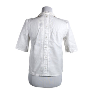 Unisex Globe Hope - Lühikeste käistega pluus, suurus 36 - Valge (2)