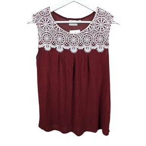 Unisex Lumoan - Trikotaažist topp, suurus 34 - Veinipunane (1)