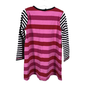 Unisex Lindex - Trikotaažist kleit, suurus 116 - 122 - Roosa (2)