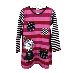 Unisex Lindex - Trikotaažist kleit, suurus 116 - 122 - Roosa (1)