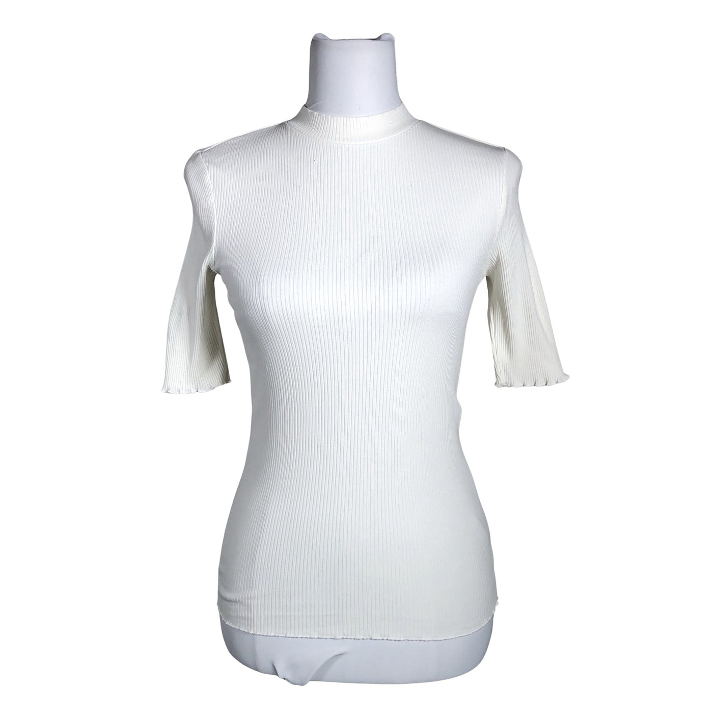Unisex Selected - Trikotaažist pluus, suurus 34 - Valge (1)