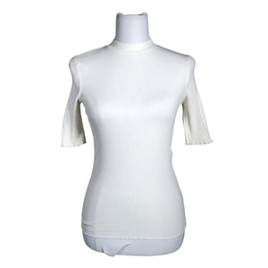 Unisex Selected - Trikotaažist pluus, suurus 34 - Valge (1)