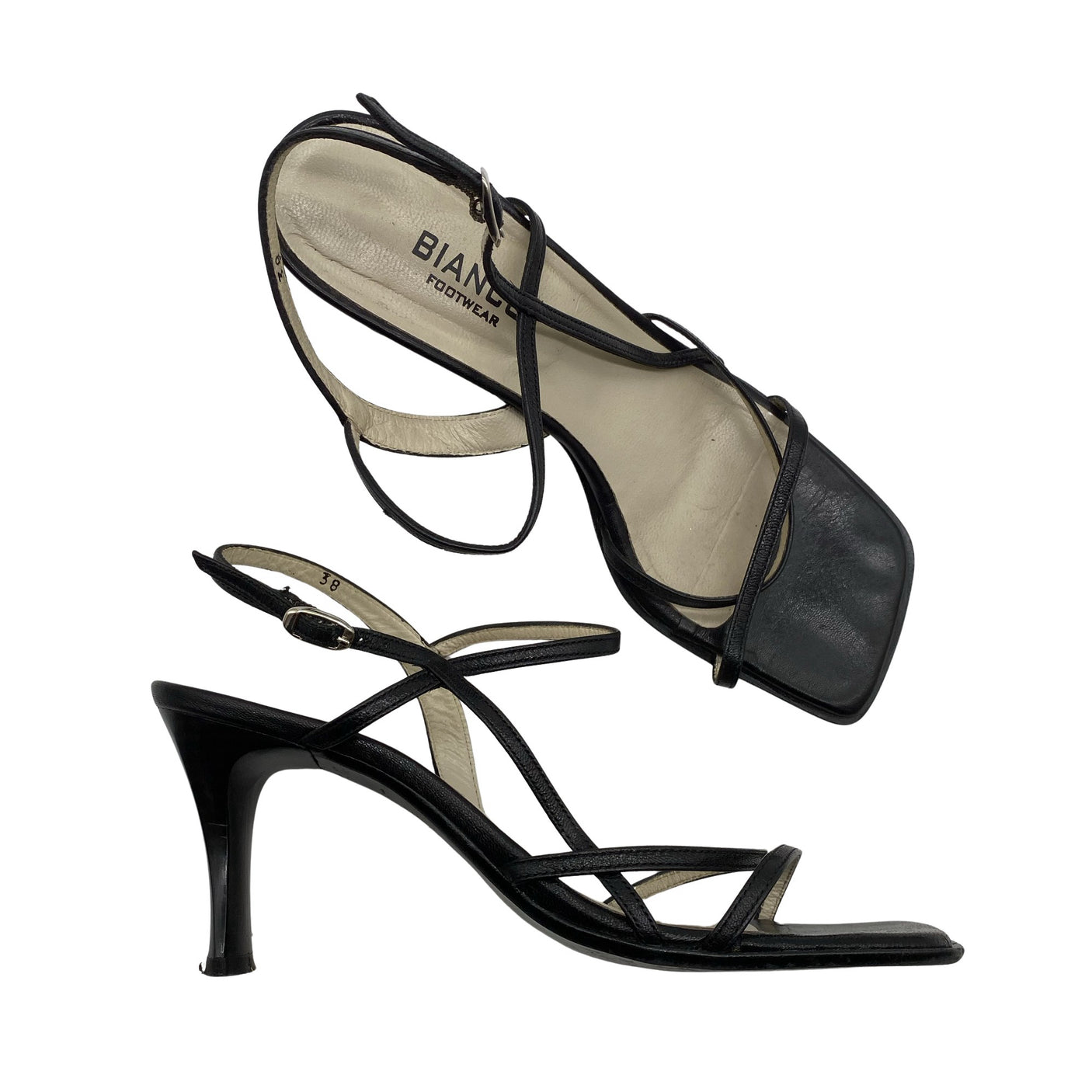 Unisex Bianco - Kontsaga rihmikud, suurus 38 - Must (1)