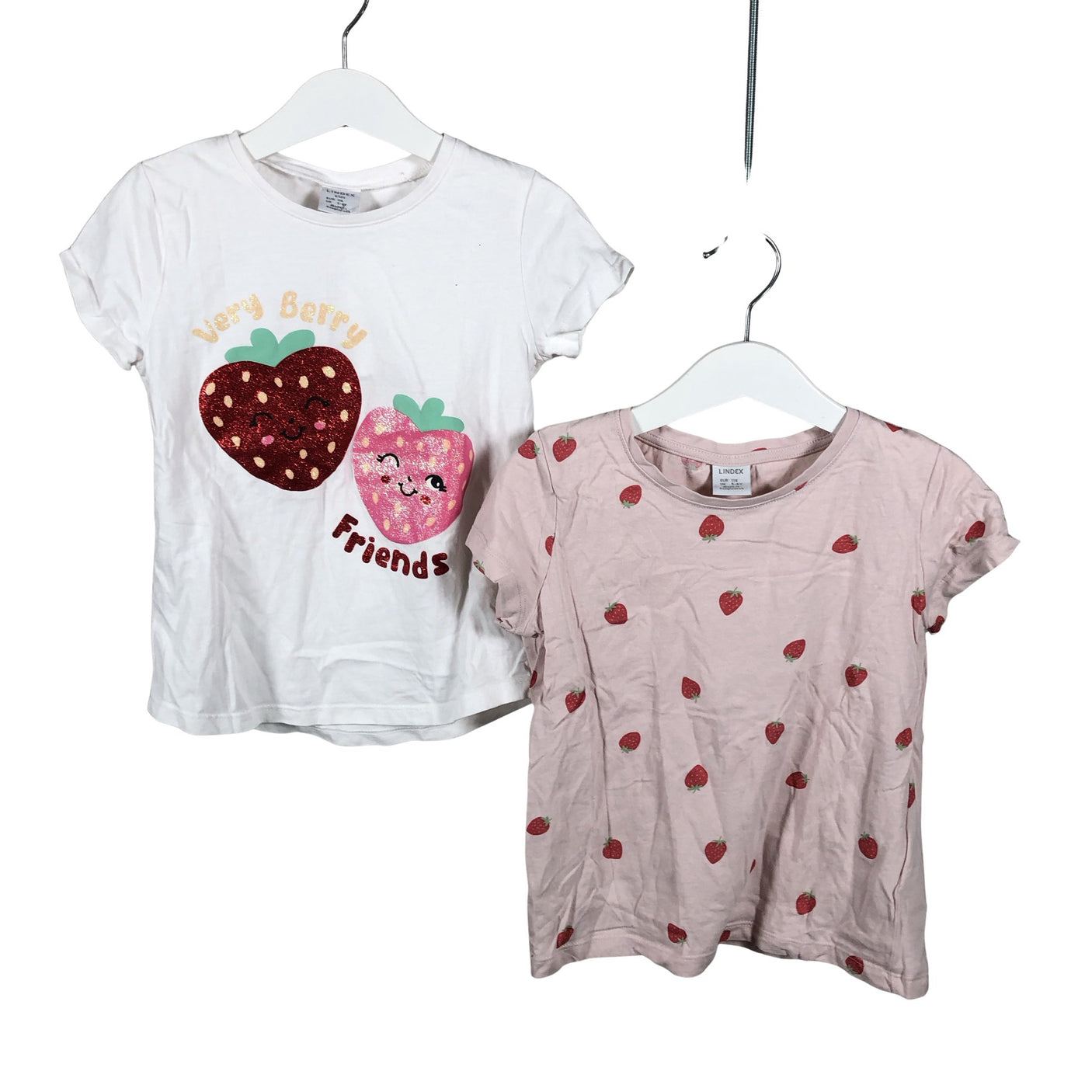 Unisex Lindex - T-särk, suurus 110 - 116 - Valge (1)