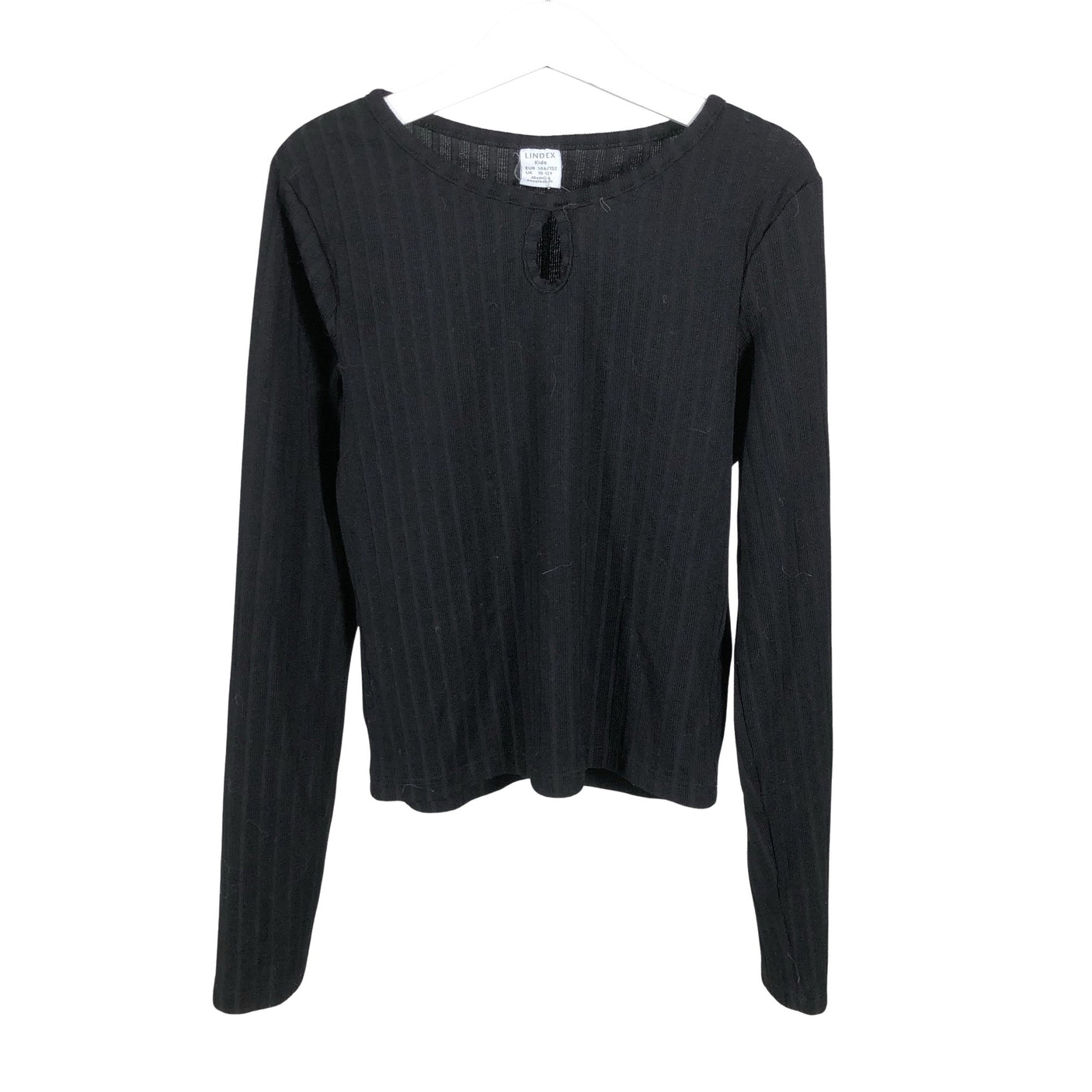 Unisex Lindex - Trikotaažist pluus, suurus 146 - 152 - Must (1)
