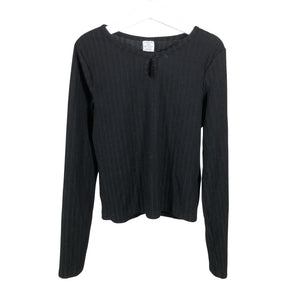 Unisex Lindex - Trikotaažist pluus, suurus 146 - 152 - Must (1)