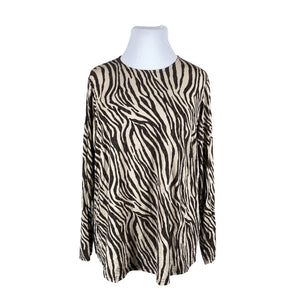 Unisex Zizzi - Trikotaažist pluus, suurus 56 - Pruun (1)
