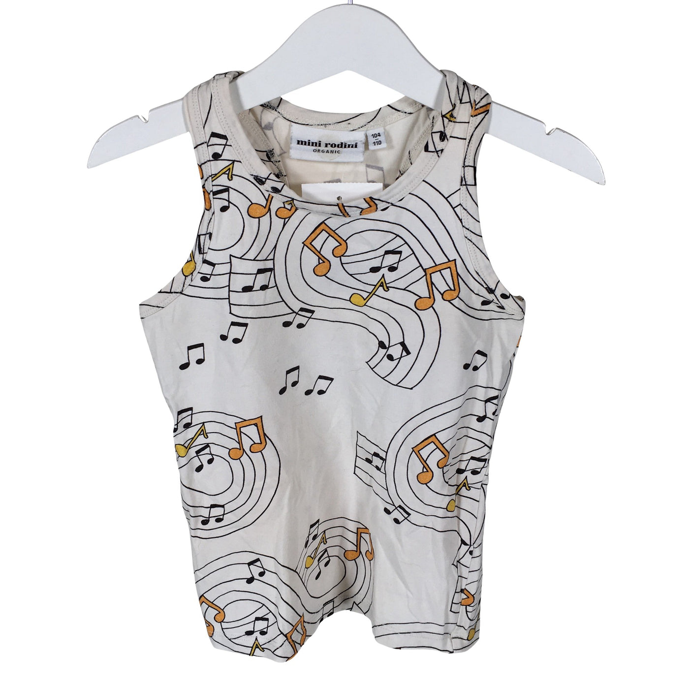 Unisex Mini Rodini - Trikotaažist topp, suurus 104 - 110 - Beige (1)