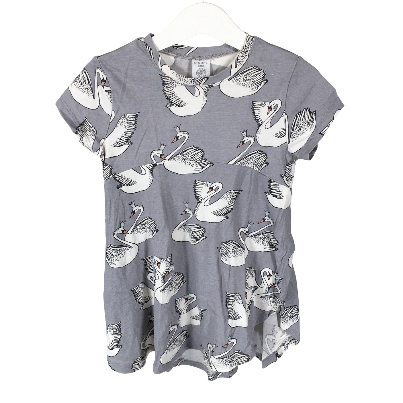 Unisex Lindex - Trikotaažist kleit, suurus 110 - 116 - Hall (1)
