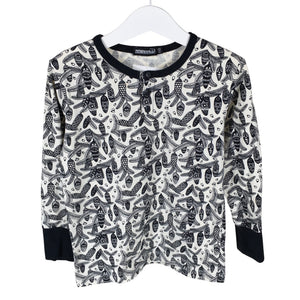 Unisex Aarrelabel - Trikotaažist pluus, suurus 104 - 110 - Beige (1)