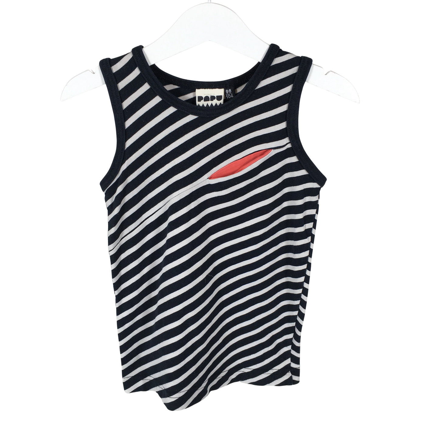 Unisex Papu - Trikotaažist topp, suurus 98 - 104 - Must (1)