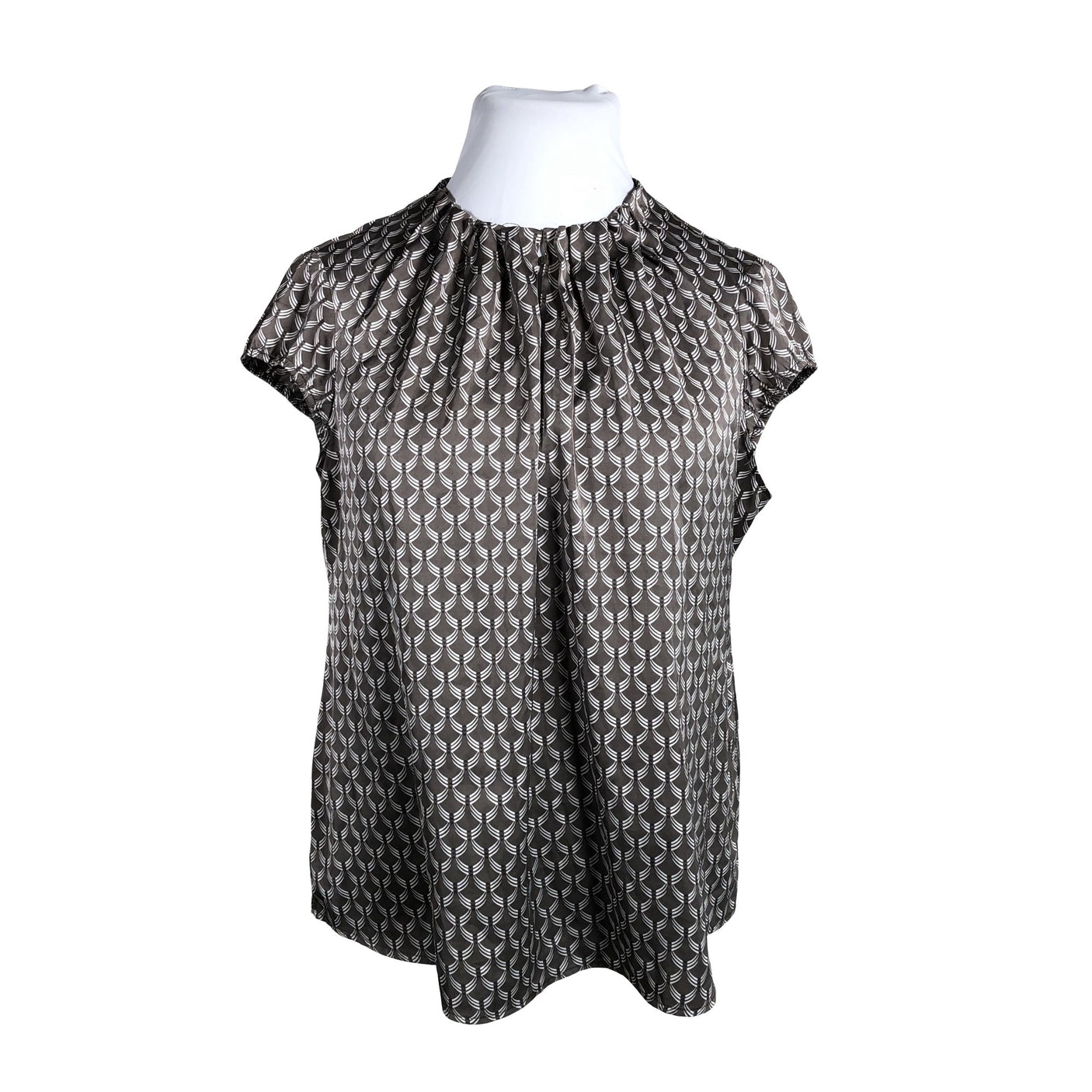 Unisex Comma - Lühikeste käistega pluus, suurus 44 - Pruun (1)