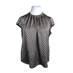 Unisex Comma - Lühikeste käistega pluus, suurus 44 - Pruun (1)