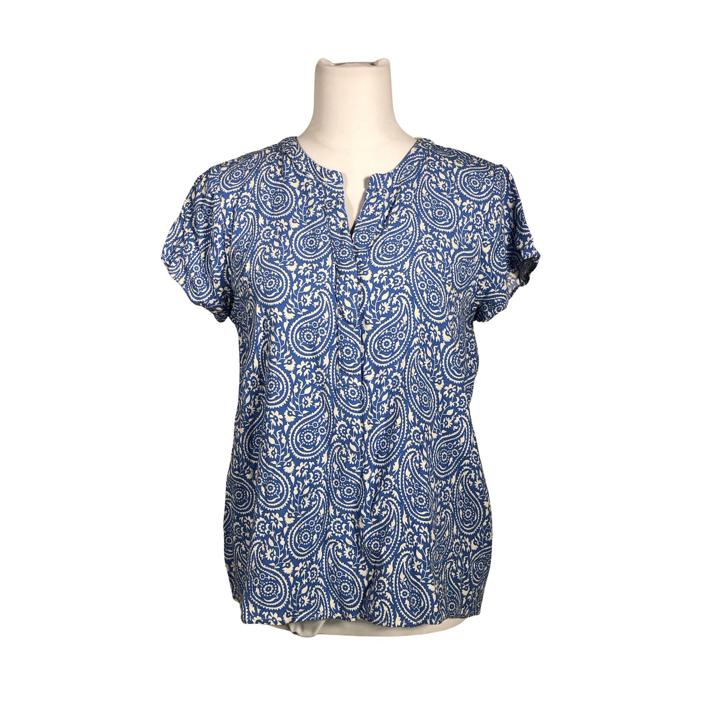 Unisex Soyaconcept - Lühikeste käistega pluus, suurus 40 - Sinine (1)