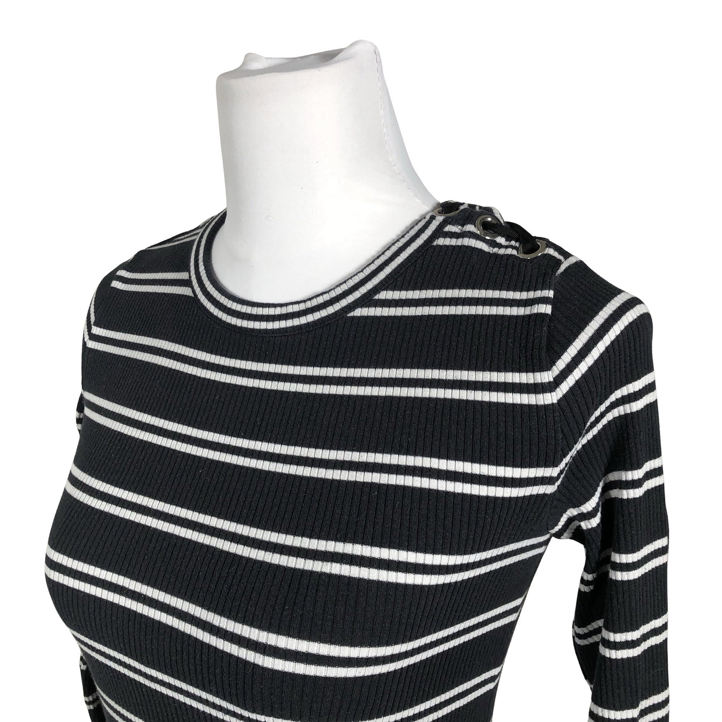 Unisex Massimo Dutti - Trikotaažist pluus, suurus 34 - Must (2)