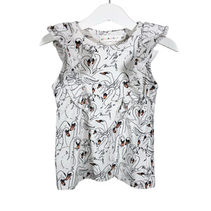 Unisex Minimarket - Trikotaažist topp, suurus 110 - 116 - Valge (1)