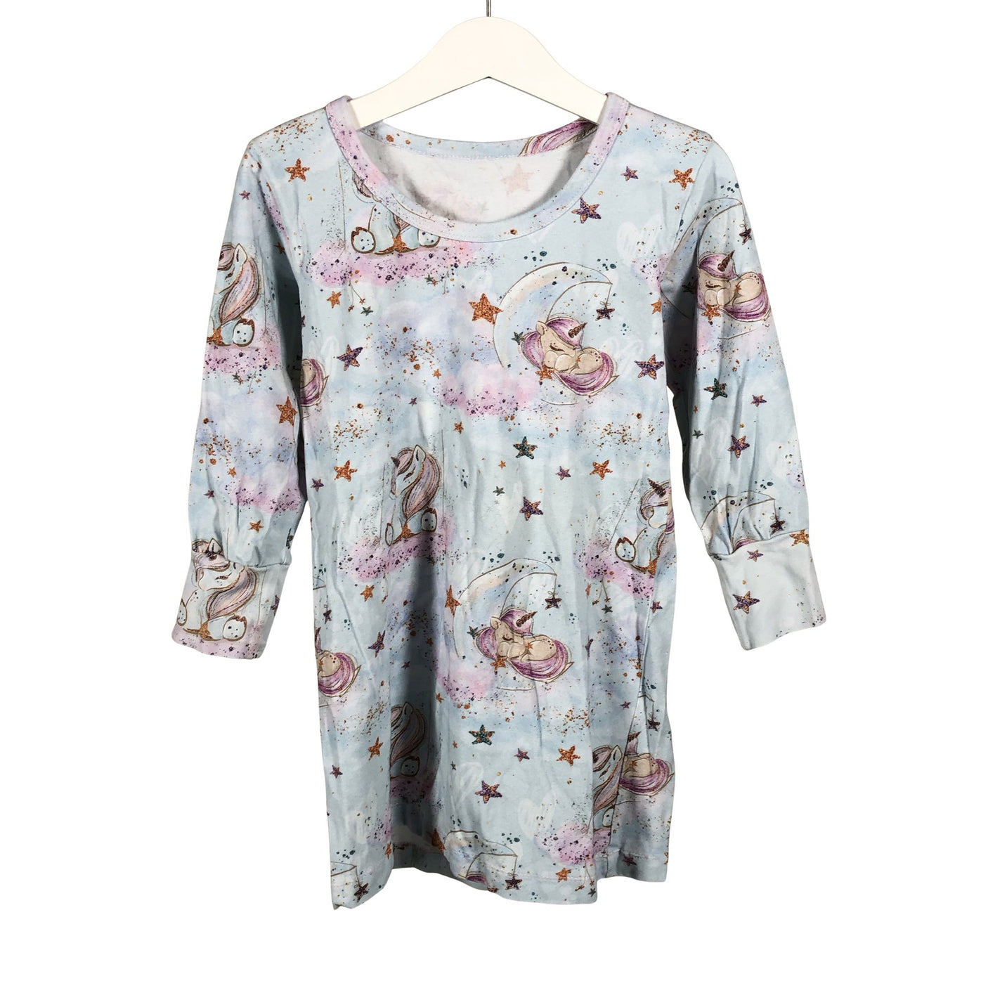 Unisex Handmade - Trikotaažist kleit, suurus 110 - 116 - Helesinine (1)