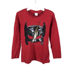 Unisex Lindex - Trikotaažist pluus, suurus 122 - 128 - Punane (1)