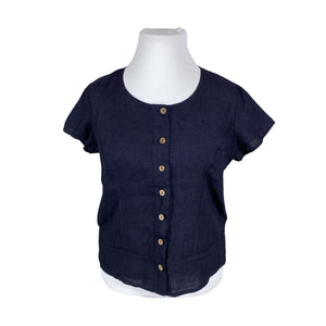 Unisex Fashion Highlight - Lühikeste käistega pluus, suurus 42 - Sinine (1)