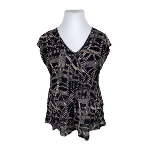 Unisex The Masai - Lühikeste käistega pluus, suurus 42 - Must (1)