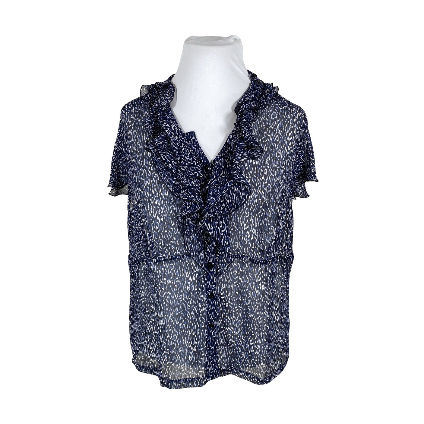 Unisex Voglia - Lühikeste käistega pluus, suurus 46 - Sinine (1)