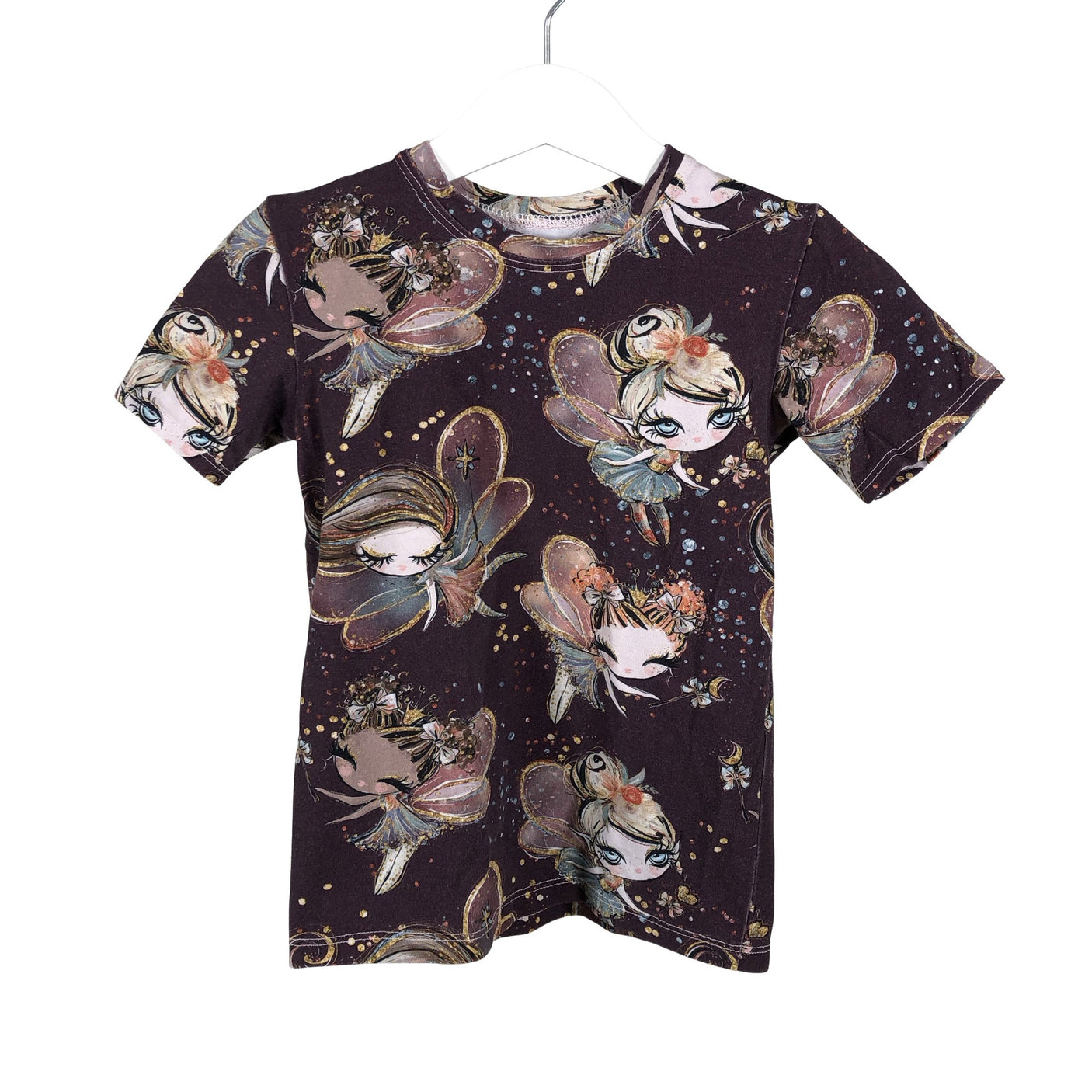 Unisex Handmade - T-särk, suurus 104 - 110 - Veinipunane (1)