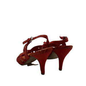 Unisex Marco Tozzi - Kontsaga rihmikud, suurus 37 - Punane (2)