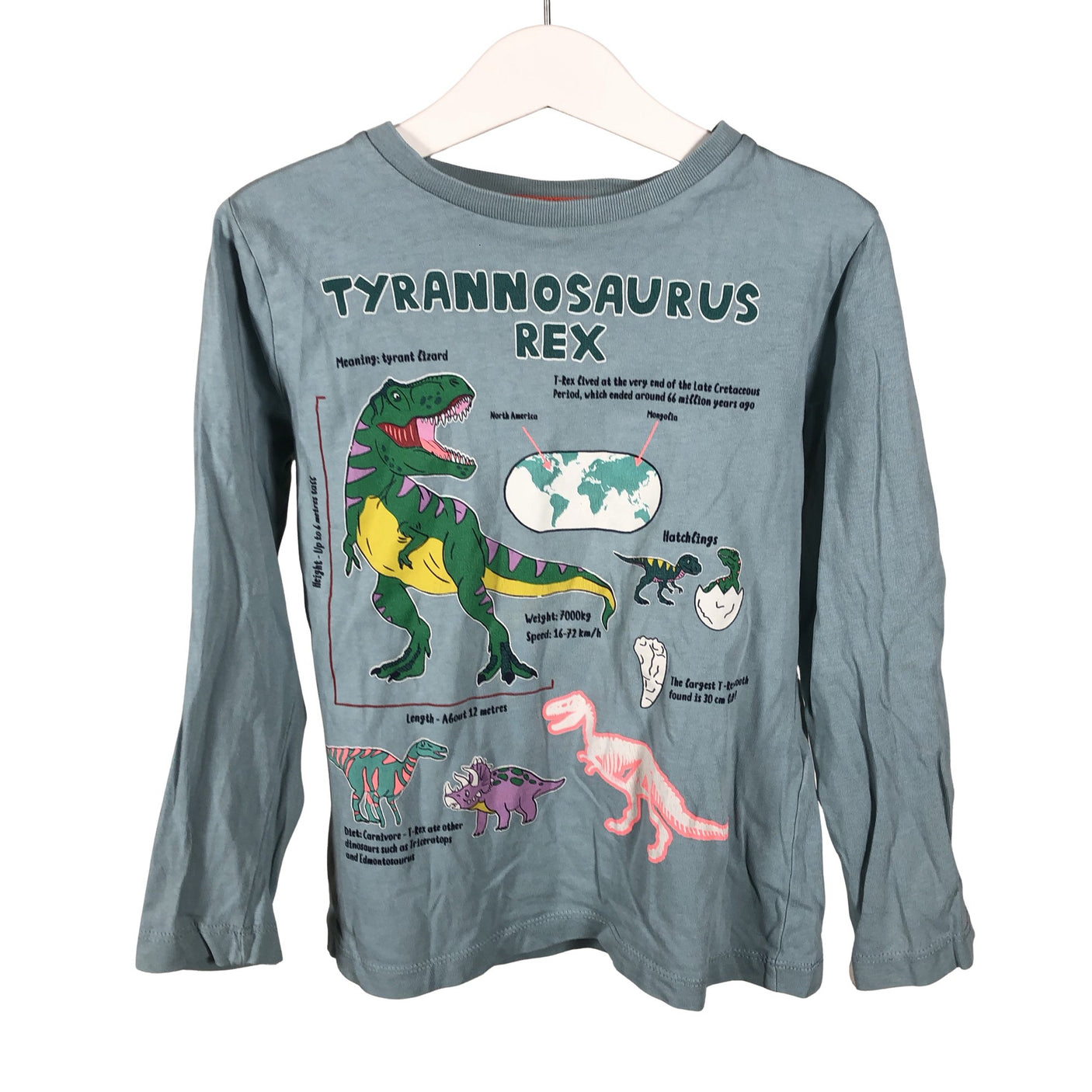 Unisex Mini Boden - Trikotaažist pluus, suurus 116 - 122 - Helesinine (1)