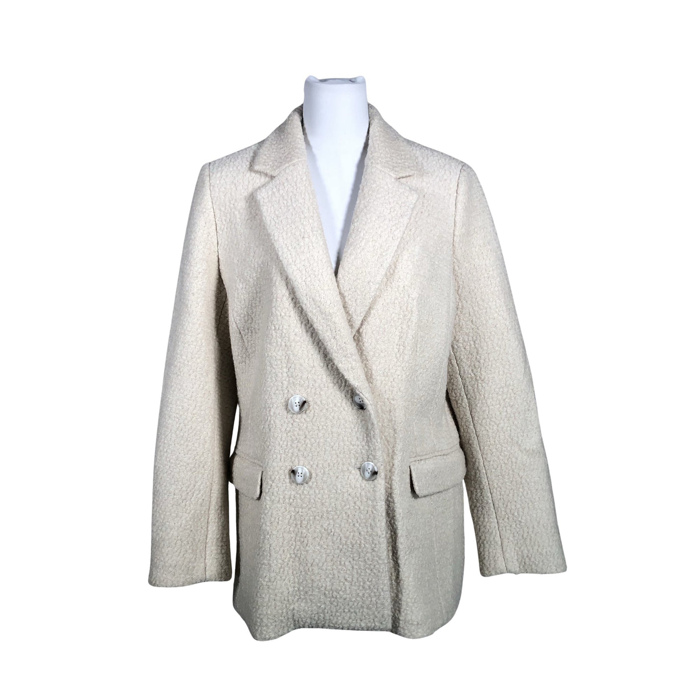 Unisex Lindex - Villane mantel, suurus 38 - Beige (1)