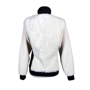 Unisex Luhta - Kunstkarusnahast mantel, suurus 36 - Looduslik valge (2)