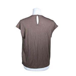Unisex Ril's - Lühikeste käistega pluus, suurus 34 - Pruun (2)