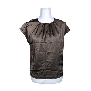 Unisex Ril's - Lühikeste käistega pluus, suurus 34 - Pruun (1)