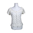Unisex SisterS point - Lühikeste käistega pluus, suurus 38 - Valge ()