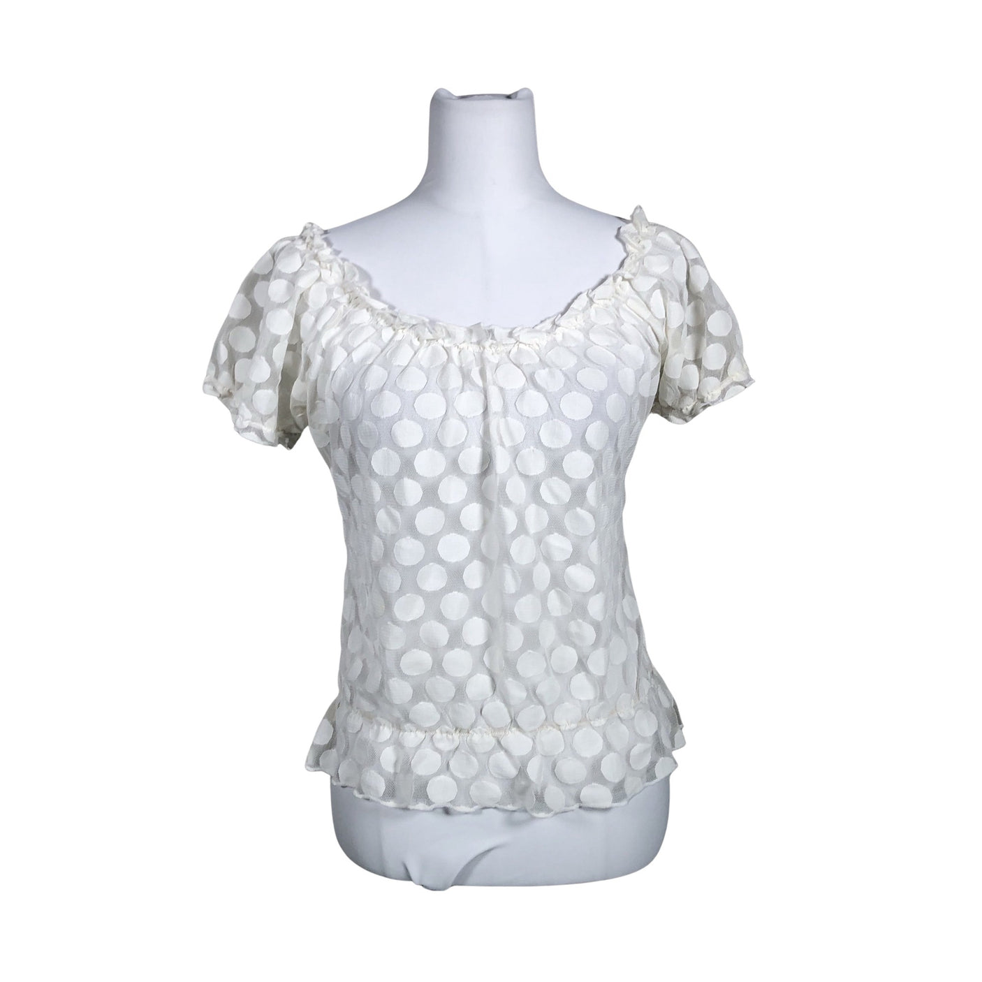 Unisex SisterS point - Lühikeste käistega pluus, suurus 38 - Valge (1)