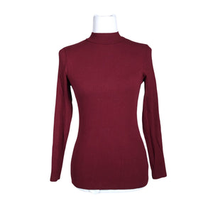 Unisex NOSH - Trikotaažist pluus, suurus 36 - Veinipunane (1)