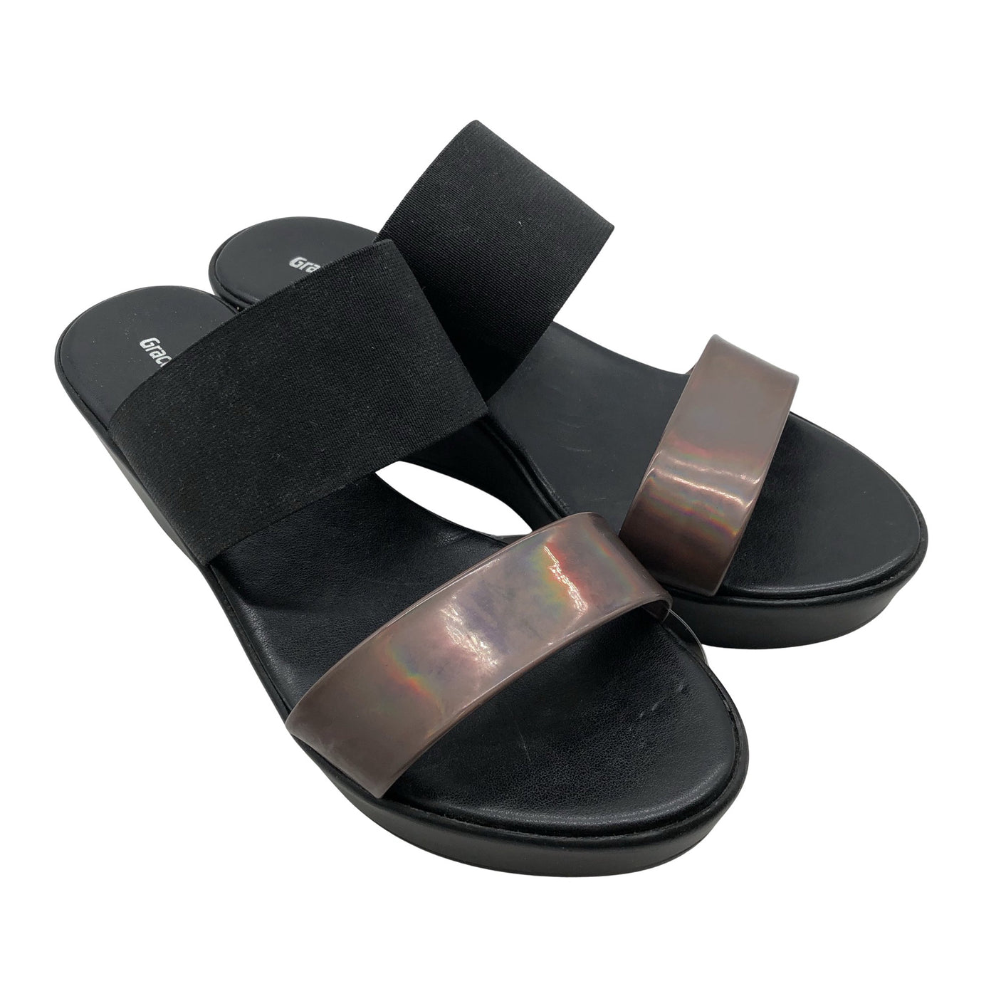 Unisex Graceland - Kiilkontsaga rihmikud, suurus 38 - Must (2)